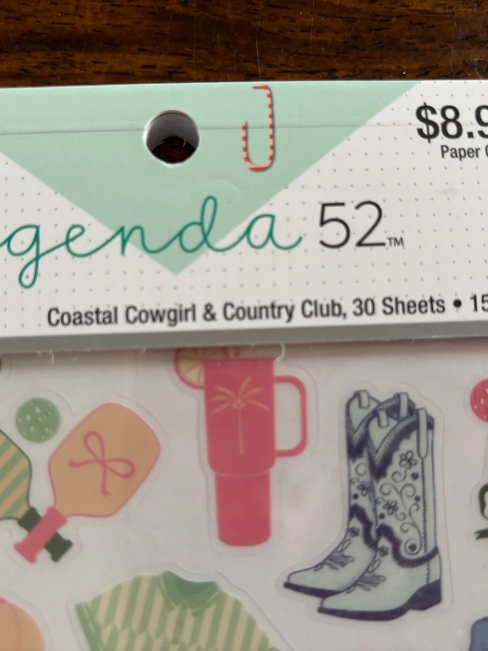 agenda 52 Coastal Cowgirl & Country Club Sticker Pad - Multi-Color